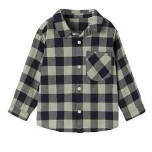 Zara Kids Checkered Shirt - Blue and Green 2-3Y